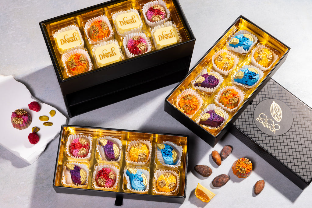 Diwali Jewelry Box, 24 piece box – Cacao & Cardamom Chocolatier